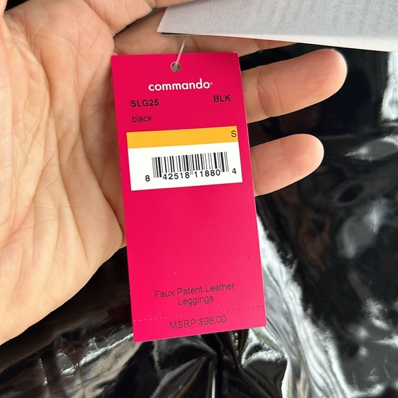 Commando Faux Patent Leather Legwear Legging NWT Black Small - Picture 7 of 7